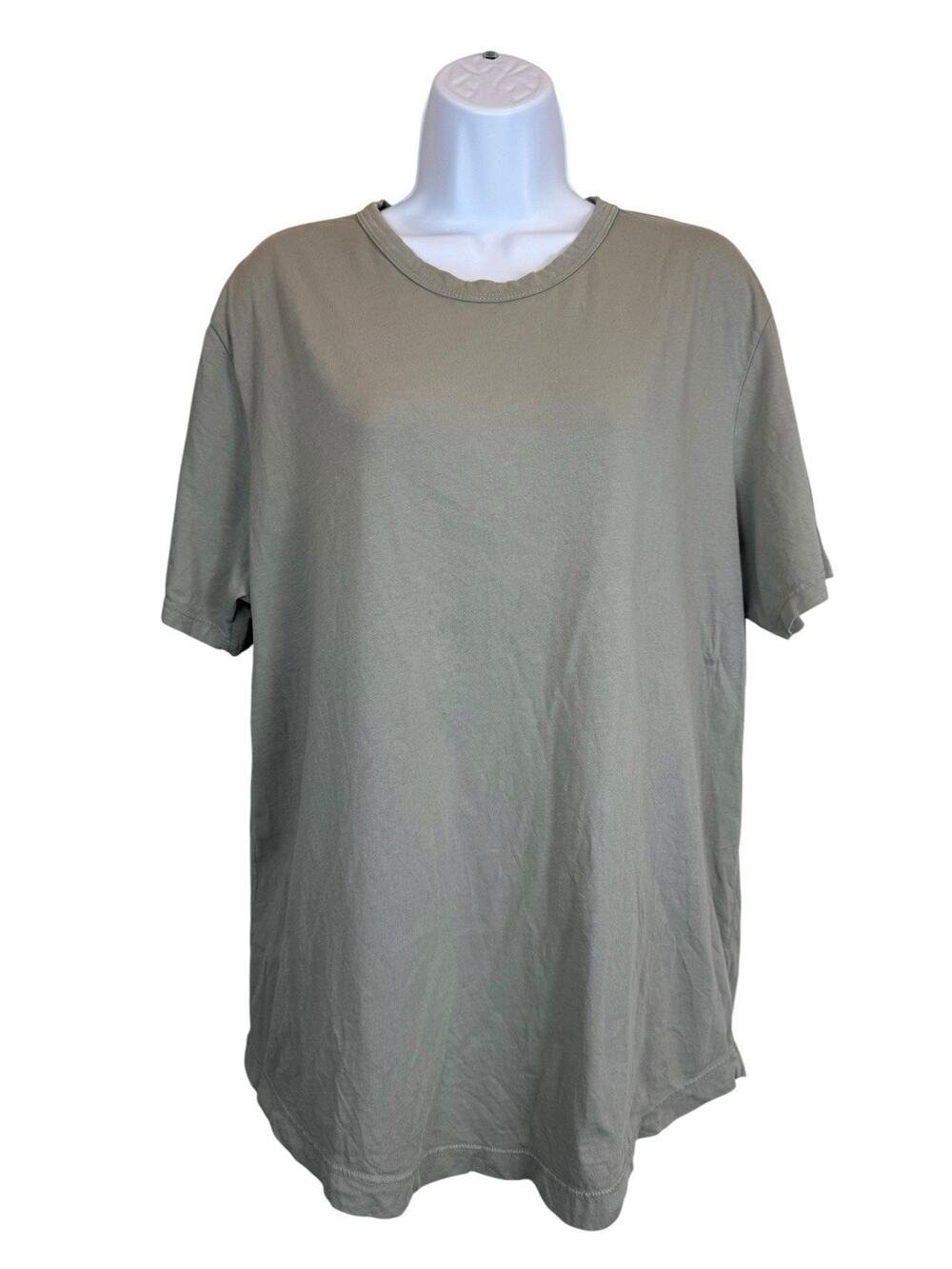 Buck Mason Top Womens Large Sage Green Oversized Cotton Made USA Los Angeles